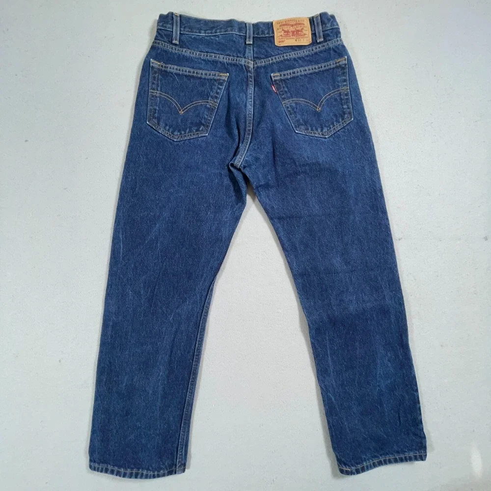 Vintage Levis 505 Regular Fit Men 33x30 Straight‎ Leg Dark Wash Denim Blackwing
